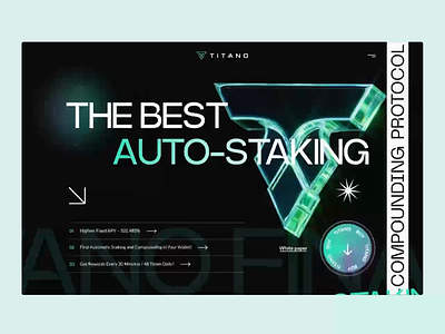 Titano Landing Page 3d banking bitcoin blockchain clean coin crypto cryptocurrency defi ethereum finance fintech landing page metamask metaverse nft token trading ui wallet