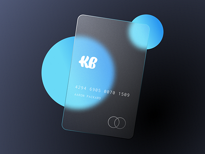 KB Glass Credit Card brand design credit card debit card design graphic design ui ui design visual design