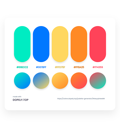 Daily Dose of Colors Via Dopely branding color colors design gradient illustration interactions logo mobile mrpugo product ui