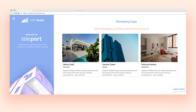 Landing Home Page branding card design cards ui illustration landing page product design real estate sales
