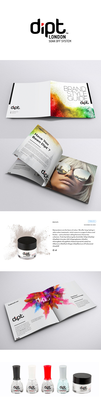 Dipt Nails brand book brand design brand guidelines brand identity branding