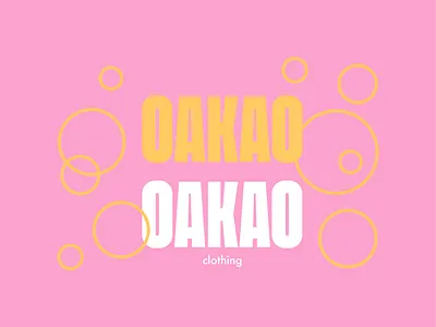 OAKAO - clothing word mark clothing clothing brand logo logo design logotype oakao orange pink typographic typography wordmark