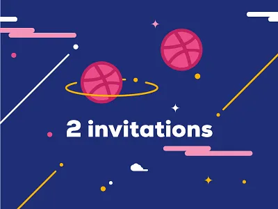 2 Dribbble invitations dribbble dribbble invitation dribbble invitations dribbble invite dribbble invite giveaway dribbble invites illustraion invitation invitations invites
