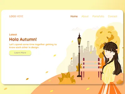 Landing Page autumn branding design illustration landing page design portfolio uidesign uiux uiuxdesign web webdesign