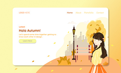 Landing Page autumn branding design illustration landing page design portfolio uidesign uiux uiuxdesign web webdesign