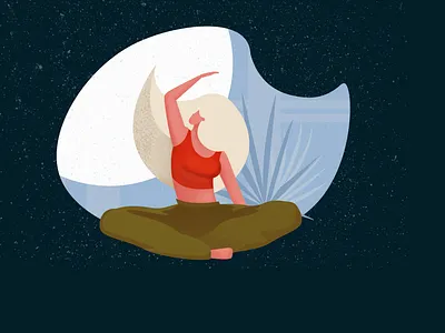 yoga illustration art cartoon character design flat girl illustration illustrator minimal texture vector web website yoga