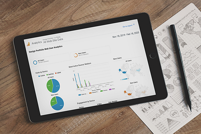 Digital Analytics - Dashboard design illustration ux vector