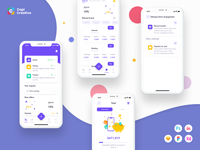 Finance Mobile App UI Kit app creative crypto wallet design figma finance finance app interface ios kit mobile ui ui design ui kit ui ux design ux ux ui wallet wallet app wallet ui