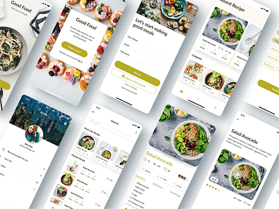 GOOD FOOD app branding design graphic design ui ux website