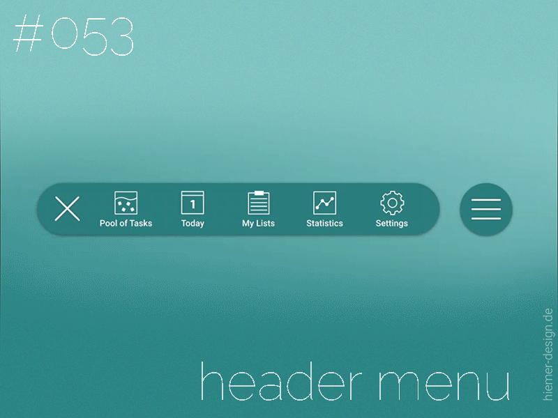 DailyUI 053 animated animatedgif animation burger menu daily ui daily ui 053 dailyui dailyui 053 dailyui053 dailyui53 dailyuichallenge header menu invision invision studio menu menu bar menu design uidesigner unfolding webdesign