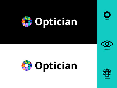 Optician Logo branding branding design brandingdesign colorful colors design eye eyes flat flat design glasses icon illustration illustrator logo logo design modern optician vector