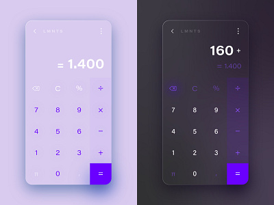 Calculator app color colors daily ui dailyui dailyuichallenge dark mode dark theme design gradient icon design illustration keyboard minimal mnml numbers ui ux vector