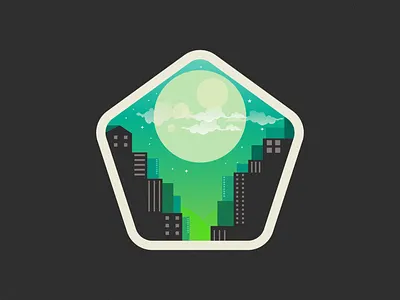 city moon branding design icon illustration logo music sketch ui vector