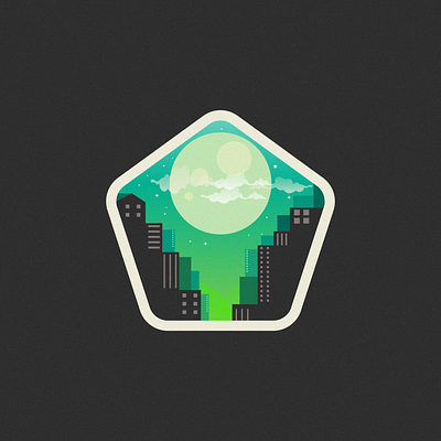 city moon branding design icon illustration logo music sketch ui vector