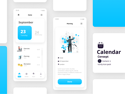 Calendar App calendar dates illustration minimal planing ui