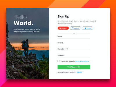 Sign Up app clean design form interface login minimal mobile register sign in signup ui ux