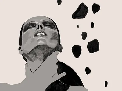 ANIHILATION artwork blackandwhite digitalart editorial fashion fashion illustration illustration photoshop portrait women