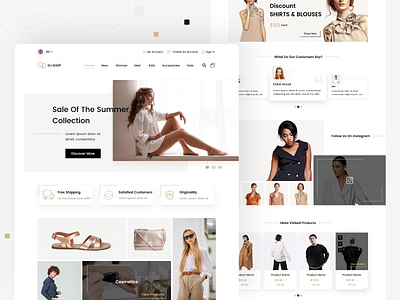 Online Shop adobe xd boutique buy clean clothes creative minimal modern online shop online shopping online store shop ui uidesign uiux userinterface ux uxdesign