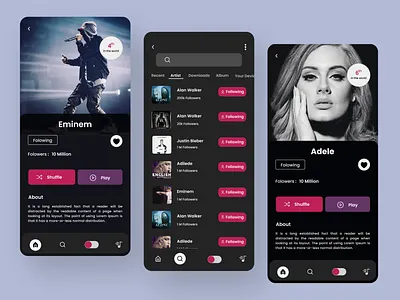 "Music App" best design best shot illustration logodesign minimal mobile app design mobile ui music music app music player shopping app uidesign uiux