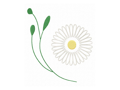 Modest Daisy Flower chamomile chamomile flower chamomile flower daisy daisy flower embroidery embroidery design embroidery digitizer embroidery digitizing embroidery digitizing company flower