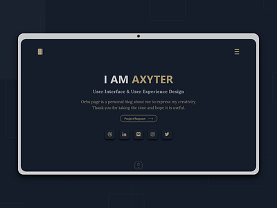 Personal Page adobexd blog branding clean elegant explore landingpage page personal personal branding personal project portfolio profile profile page simple ui