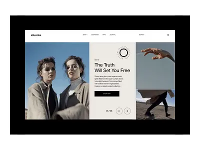 Kira Kira — Hero Landing Page branding design fashion landing minimal ui ux