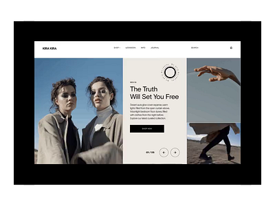 Kira Kira — Hero Landing Page branding design fashion landing minimal ui ux