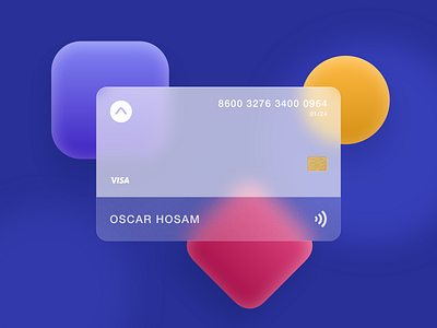 Bank card bank branding card color dark illustration logo minimal typography ux