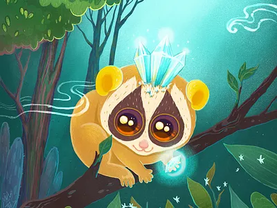 Lori and Crystal cartoon cgart character characterdesign cuteanimal cuteart digitalartist fantasy illustration kawai
