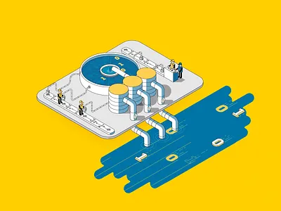 Data Filter - Vitaminic 3d animation cloud data filter icon illustration isometric motion graphics vector