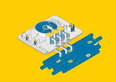 Data Filter - Vitaminic 3d animation cloud data filter icon illustration isometric motion graphics vector