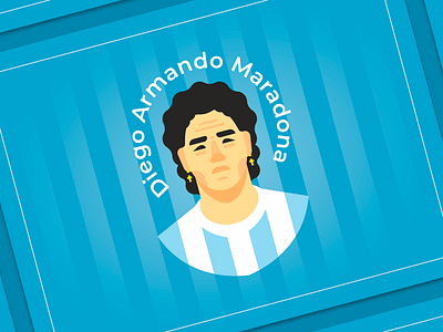 Diego Armando Maradona argentina diego flat football football player history illustration legend maradona soccer