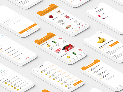 Mais Compras App app design delivery app delivery service front end front end development frontend groceries grocery app orange sign in ui ux