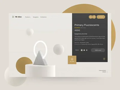 Mokka 3d animation app branding clean concept ecommerce interface lamps light minimal motion product design shop webdesign