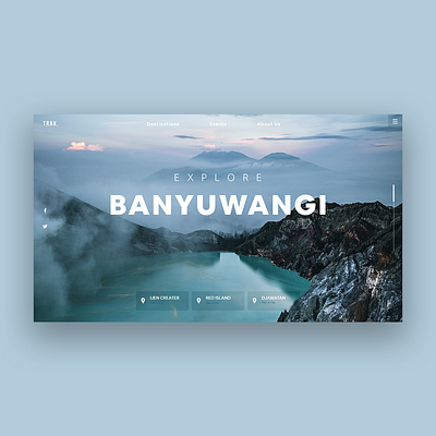 Explore Banyuwangi branding design home page illustration landing page ui ui design ux