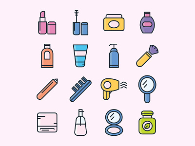 Woman And Beauty Icon Set ai ai design ai download ai vector beauty beauty icon beauty vector freebie icon design icons download icons pack icons set illustration illustrator logo logo design symbol vector design vector download vector icon