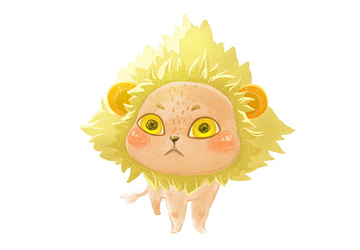 🦁 My Lion, which is actually a cat 🐱 artist cartoon cgart character characterdesign cuteanimal cuteart digitalartist illustration kawai