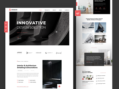 Architect Landing Page 2020 best ui aflamesaimon agency architect architecture best ui building consultancy figma interior landing page minimalist saidur zaman saimon saidursaimon simple ui web design ux website architecture firm