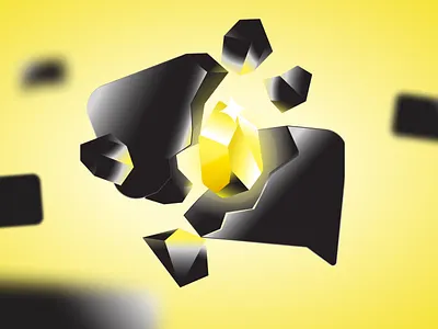 The Power of a Conversation brand branding chat conversation design diamond gold gradients graphic design illustration rock stone ui vector web