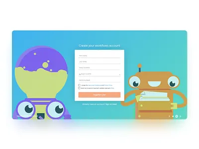 Registration UI material ui ui web