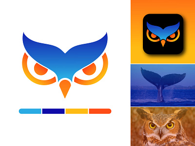 Creative Logo Design apps design branding colorful logo creative logo design logo branding logo branding design logo concept logo desgin logo inspiration logo process minimal minimalist minimalist logo nature ocean owl logo design symbol icon trending logo whale logo whale tail logo