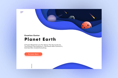 Creation Center Planet Earth design illustration ui web