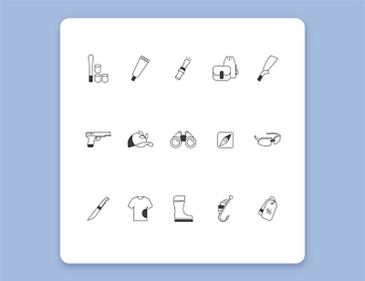 Hunter Market Icons design icon ui vector