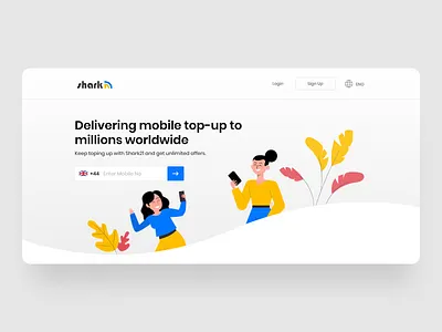 Mobile Top Ups Landing Page ui web