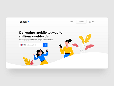 Mobile Top Ups Landing Page ui web