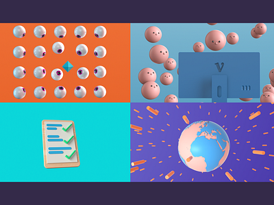 Virsity - Product Explainer Promo Video for Learning tool makers animated animation blender branding c4d cinema 4d education learner mograph motion motion design motion graphics octane platform product promo redshift video web zbrush