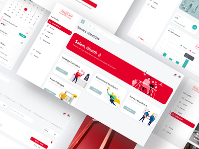 Dubai oneTEC Dashboard clean dashboad dubai employee illustration minimal uae webdesign