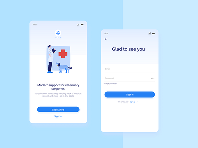 Sign in - veterinary office app concept design login mobile mobile app design sign in uxui veterinary