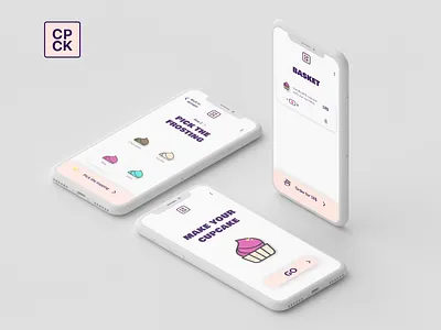 Cupcake Store Mobile App Concept app design dailyuichallenge day012 mobile app mobile ui shop ui