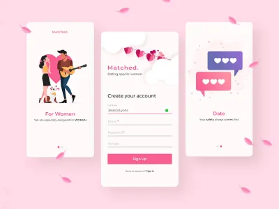 Dating App Signup app dating app datingapp design figma illustration signup ui
